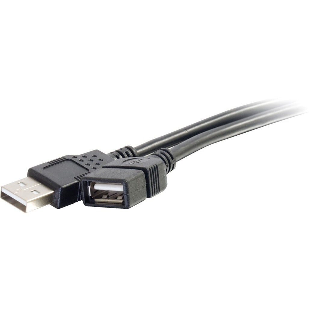 C2G 52108 9.6ft USB 2.0 Extension Cable, Black, M/F