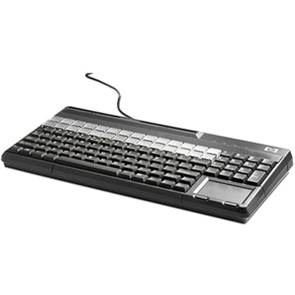 HP POS Keyboard, USB Magnetic Stripe Reader, QWERTY, 106 Keys