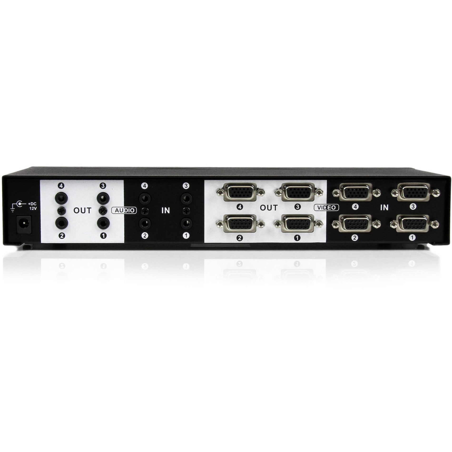 StarTech.com ST424MX 4x4 VGA Video Matrix Switch Splitter with Audio, Full Control, Extended Connection