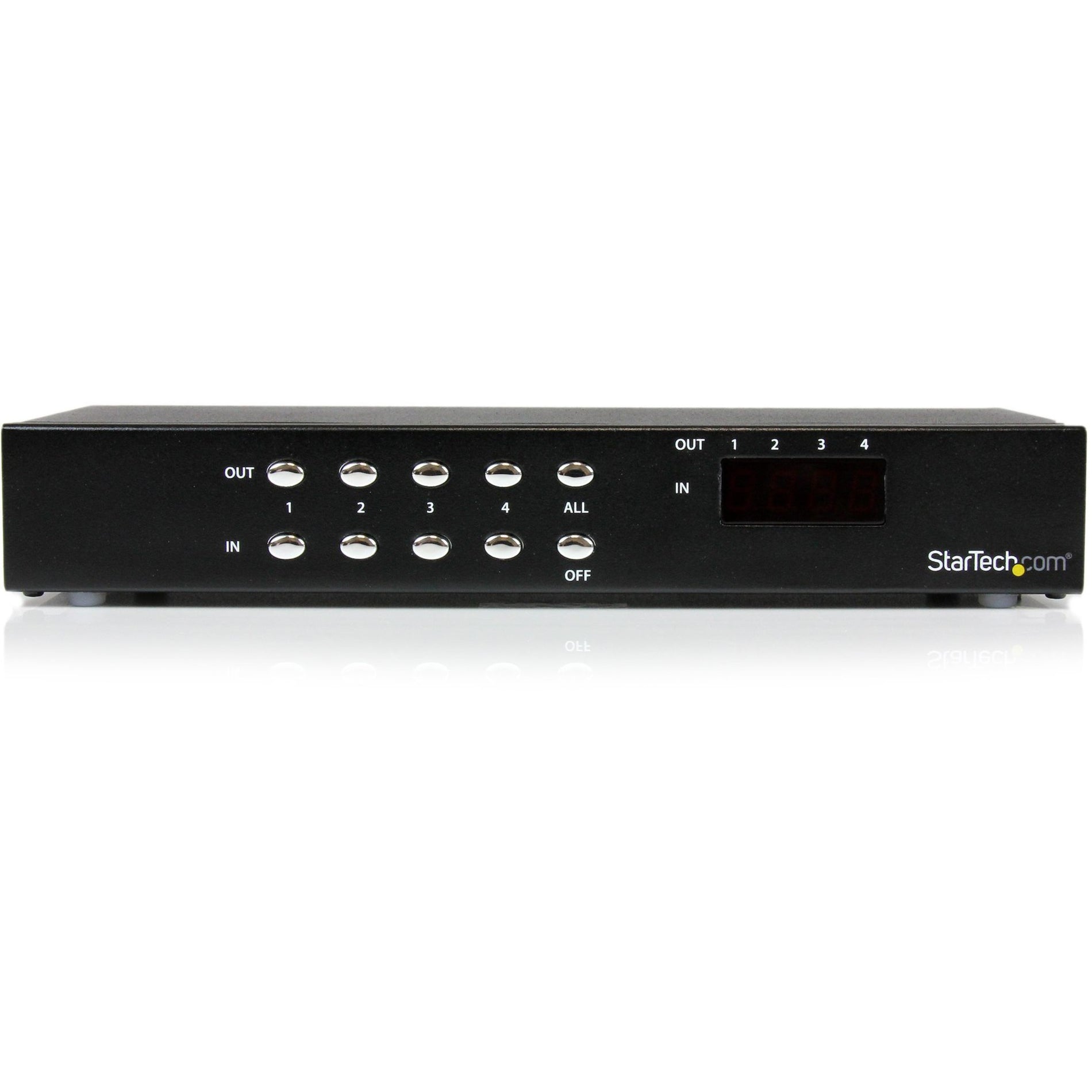 StarTech.com ST424MX 4x4 VGA Video Matrix Switch Splitter with Audio, Full Control, Extended Connection