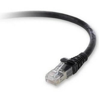 Belkin F2CP003-14BK-LS Cat. 6a Patch Cable, 14 ft, Snagless, Copper Conductor, RJ-45 Male Connectors, Black