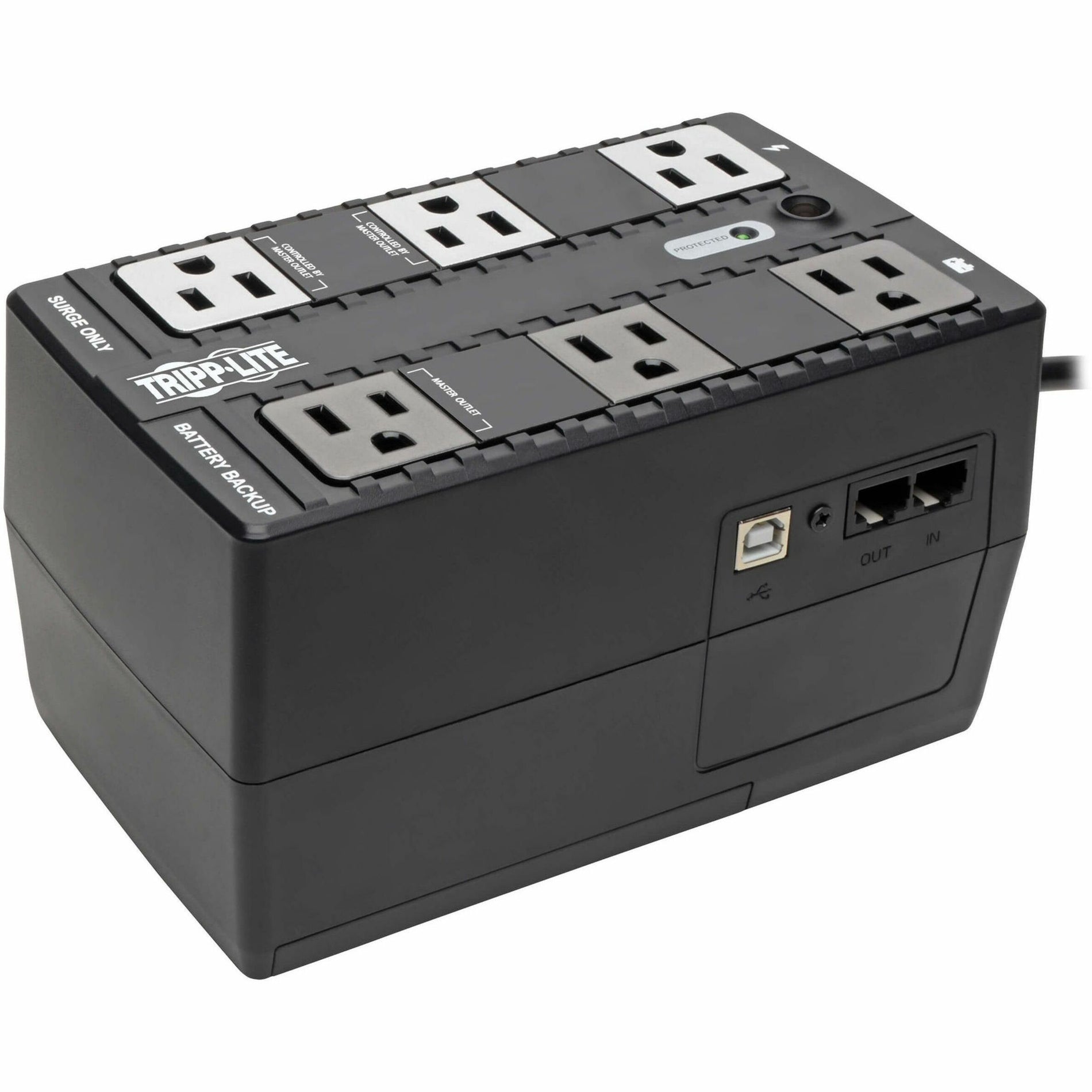 Tripp Lite ECO350UPS Ultra-hi Efficncy ECO Series UPS System, 350VA, 6 Outlets, Backup Time 12Min, Black