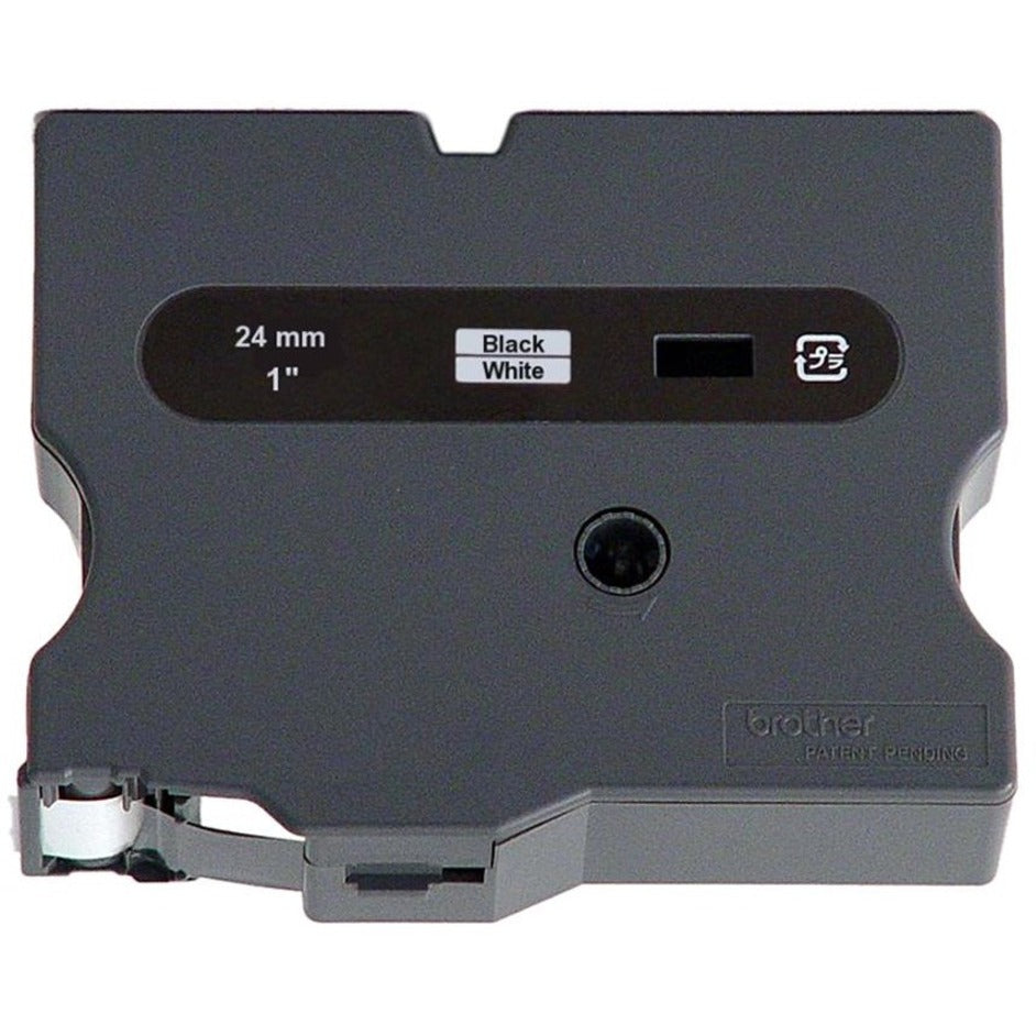 Brother TX2511 TX Series Laminated Tape Cartridge, 1" Size, Black/White