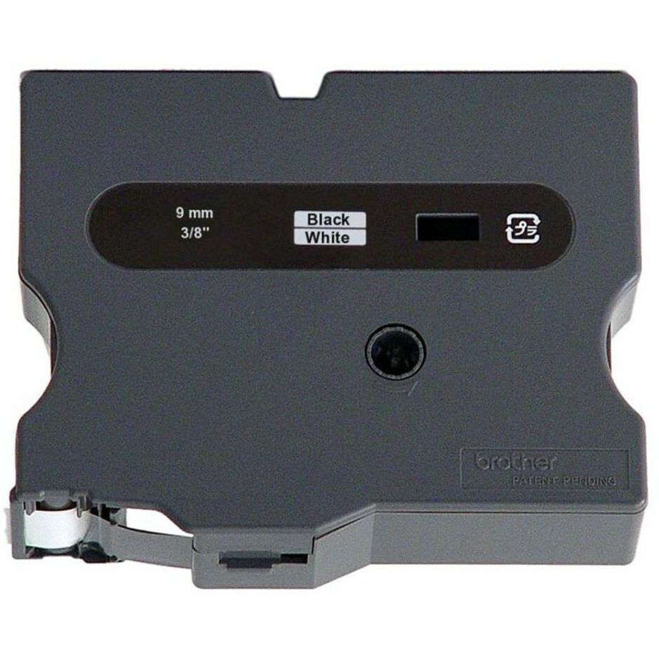 Brother TX2211 TX Series Laminated Tape Cartridge, 3/8" Size, Black/White