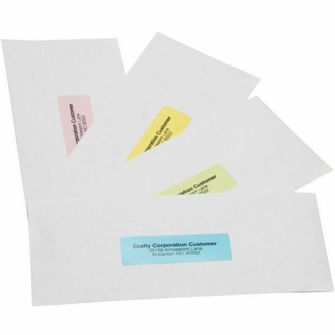 Seiko SLP-4AST Colored Address Labels, Self-Adhesive, 1-1/8"x3-1/2", 520/BX, Assorted Colors