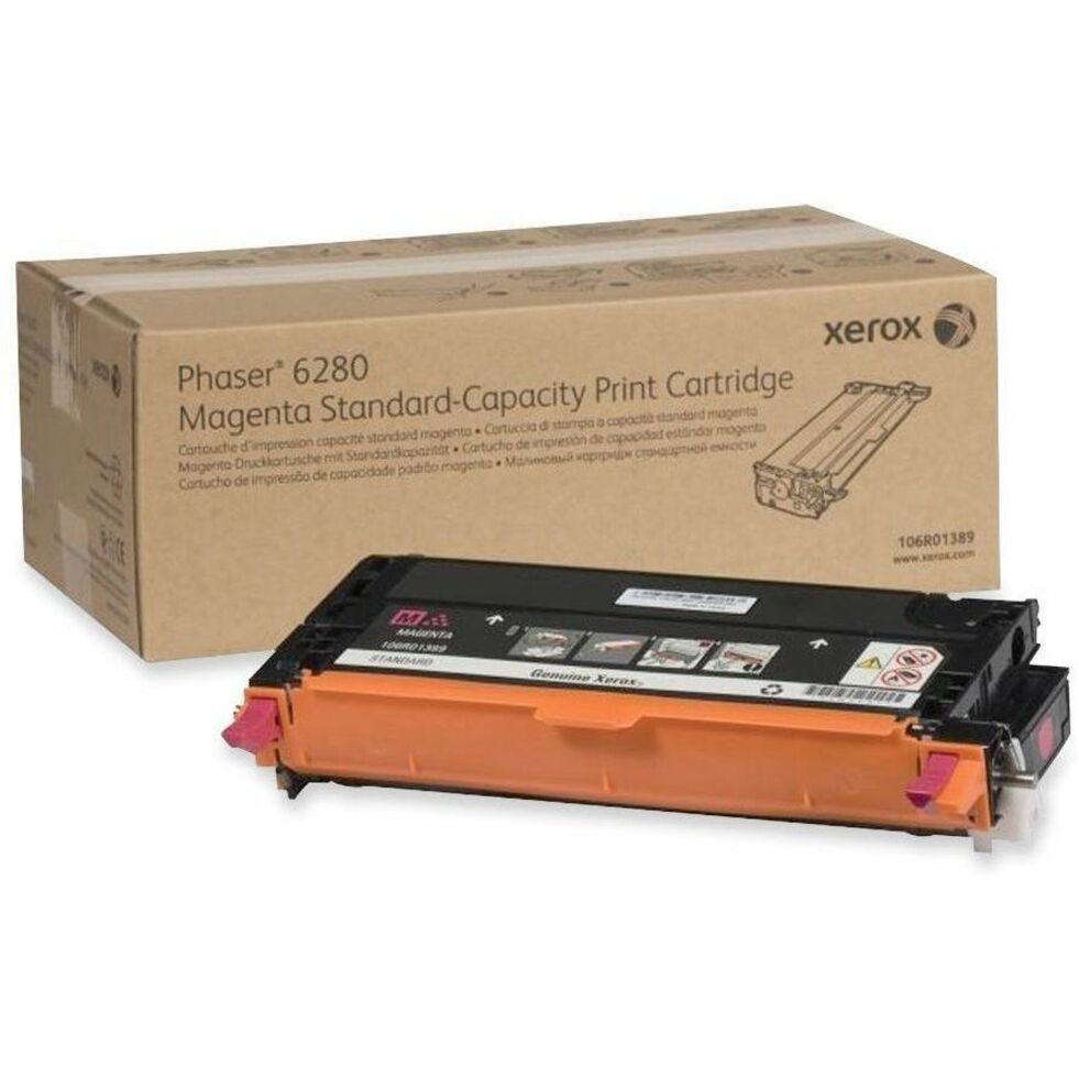 Xerox 106R01389 Phaser 6280 Standard Toner Cartridge, Magenta, 2200 Page Yield