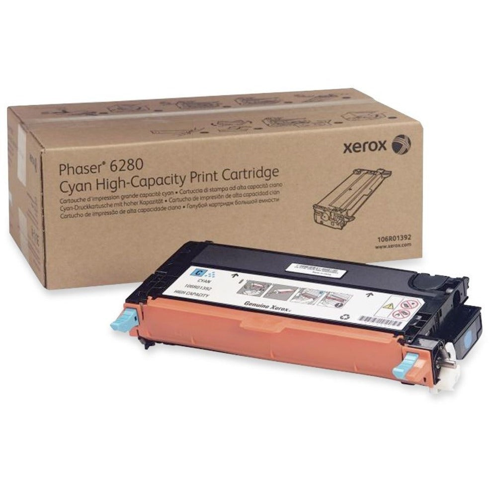 Xerox 106R01392 Phaser 6280 High Capacity Toner Cartridge, Cyan, 5900 Page Yield