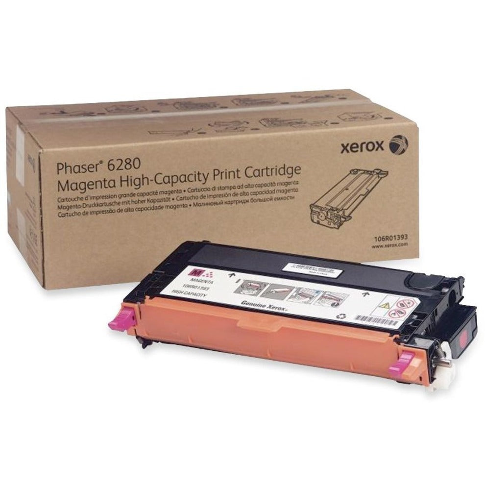 Xerox 106R01393 Phaser 6280 High Capacity Toner Cartridge, Magenta, 5900 Page Yield