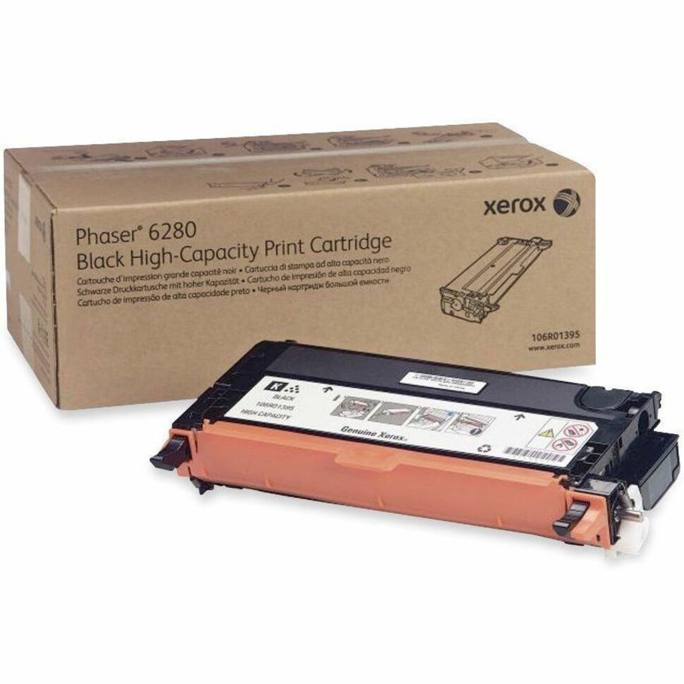 Xerox 106R01395 Phaser 6280 High Capacity Toner Cartridge, 7000 Page Yield, Black