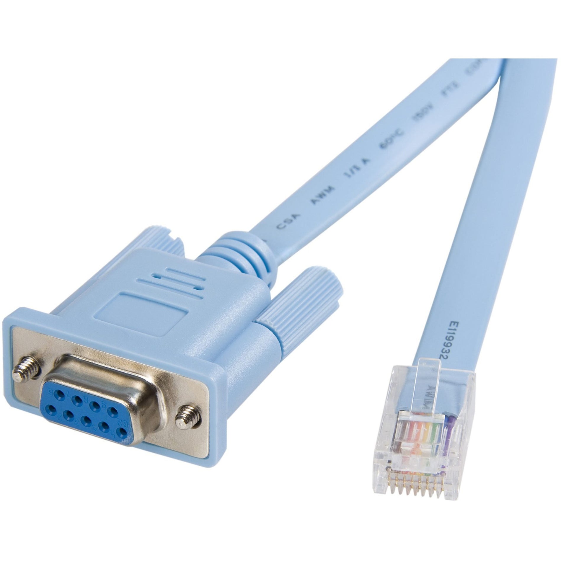 StarTech.com DB9CONCABL6 Cisco Console Router Cable - RJ45 (m) - DB9 (f) - 6 ft, Copper Conductor, Blue