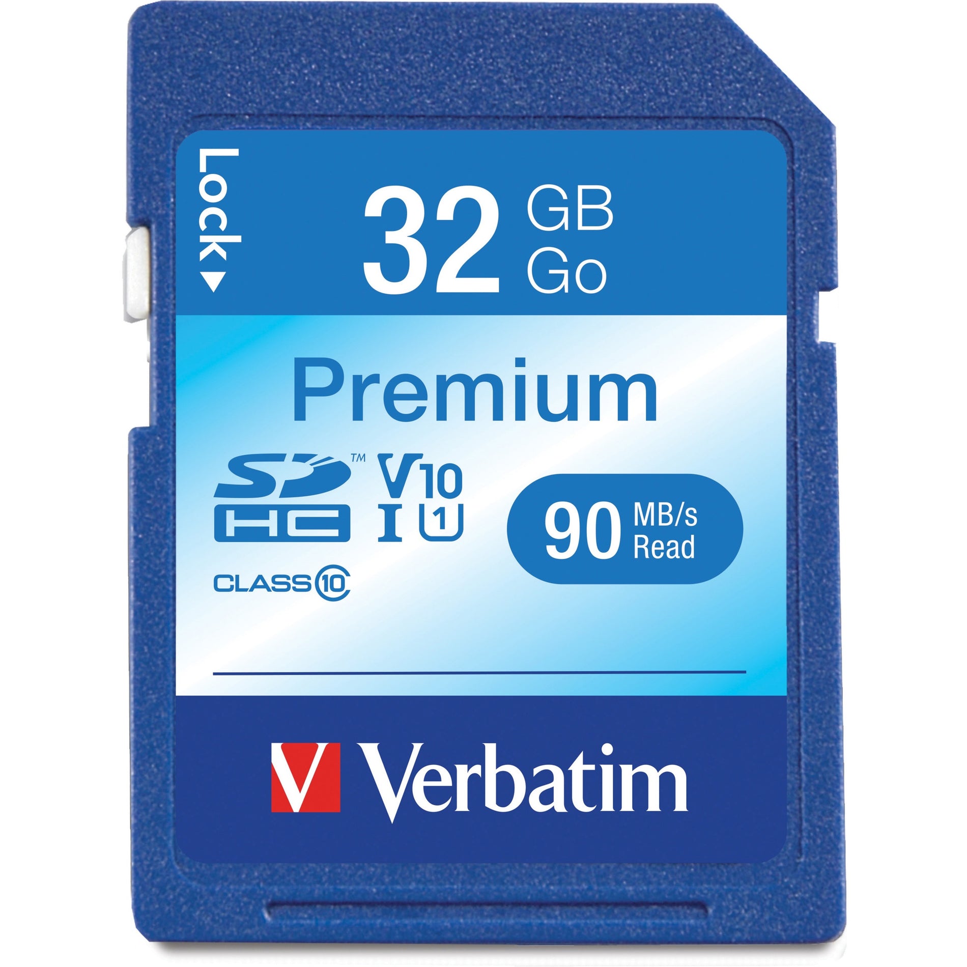 Verbatim 96871 Premium SDHC Memory Card, 32GB, UHS-I Class 10, Lifetime Warranty