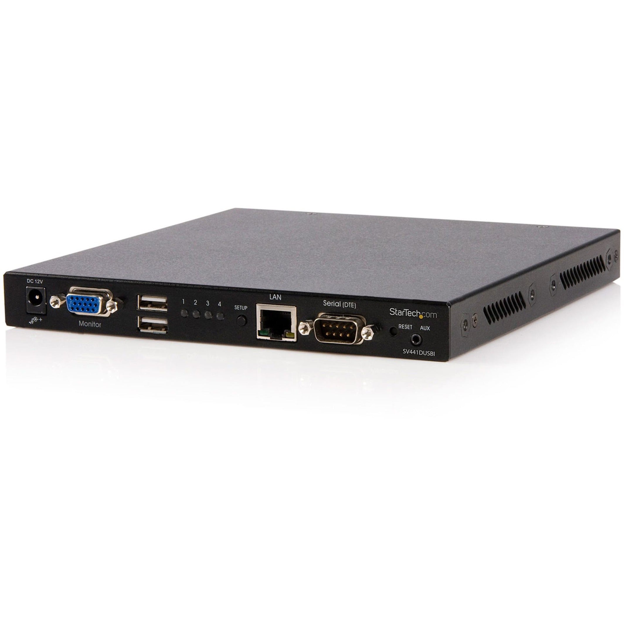 StarTech.com SV441DUSBI 4-Port USB VGA IP KVM Switch with Virtual Media, Securely Manage up to 4 Computers