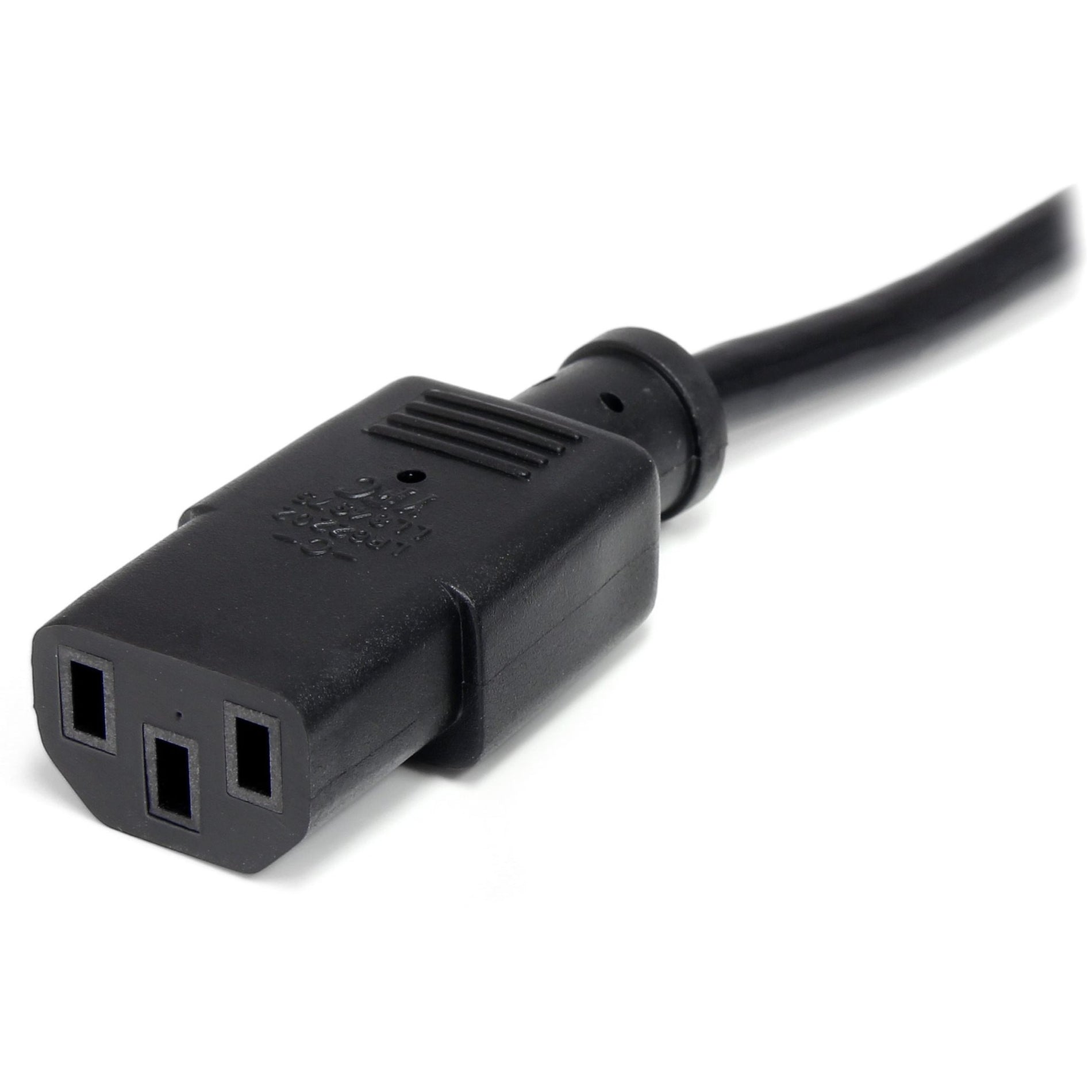 StarTech.com PXT1011 Standard Power Cord, 1ft, Plug Monitor, PC, or Laser Printer into a Grounded Outlet