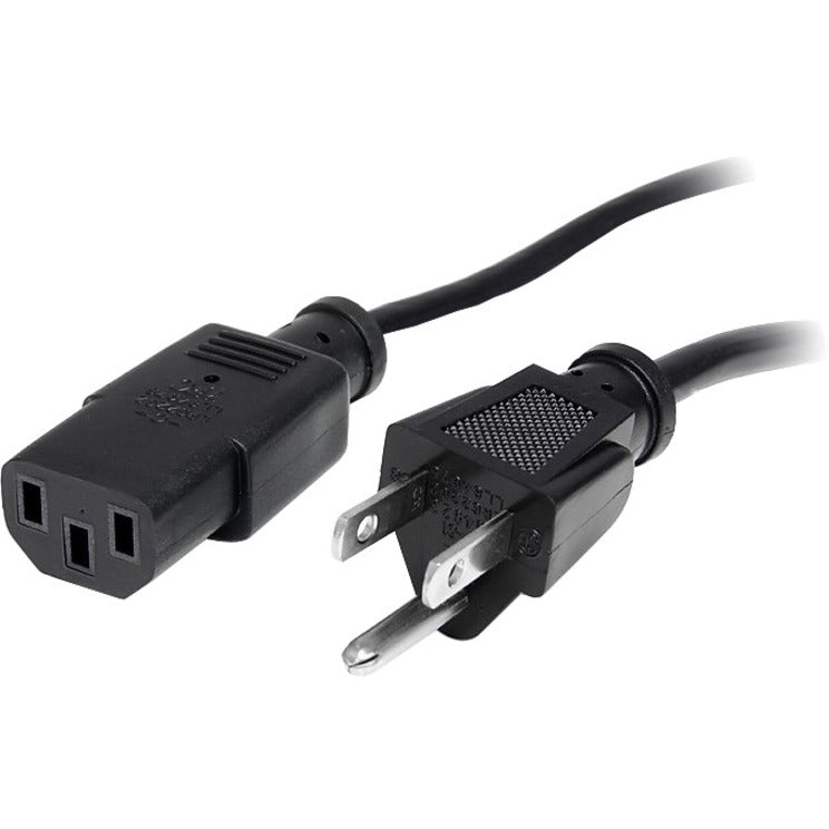 StarTech.com PXT1011 Standard Power Cord, 1ft, Plug Monitor, PC, or Laser Printer into a Grounded Outlet
