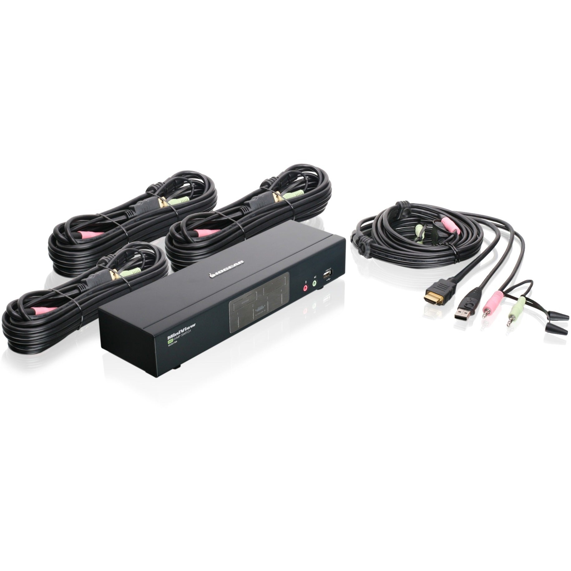IOGEAR GCS1794 MiniView 4-Port HDMI Multimedia KVM Switch with Audio, 3840 x 2160 Resolution, 3 Year Warranty