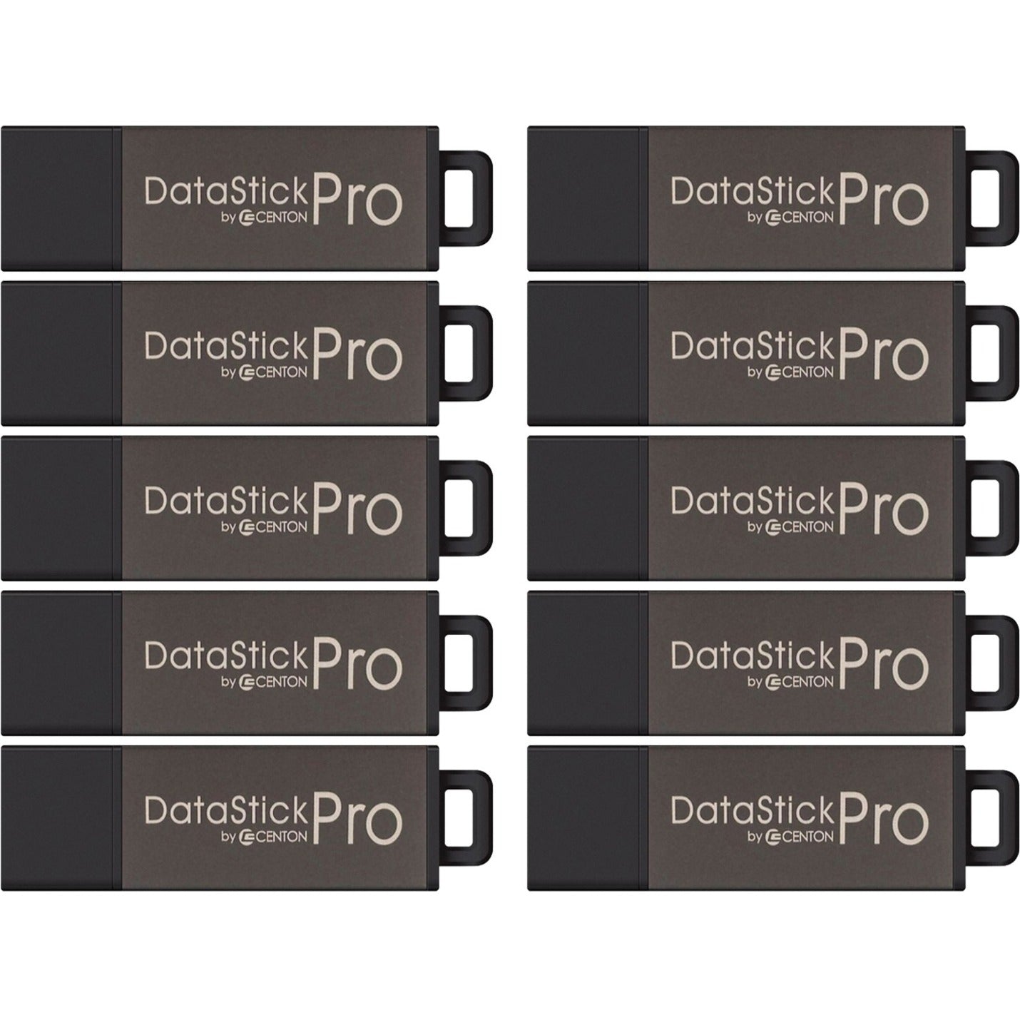 Centon DSP16GB10PK DataStick Pro USB 2.0 Flash Drive - 10 Pack, 16GB Storage Capacity