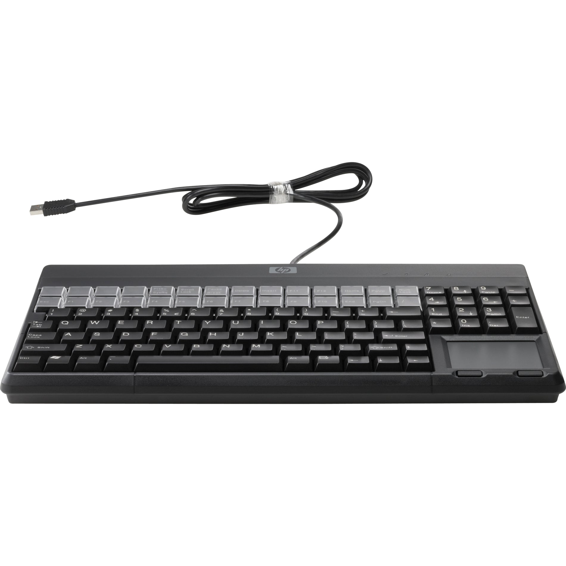 HP POS Keyboard, USB, QWERTY, Relegendable Keys, 106 Keys