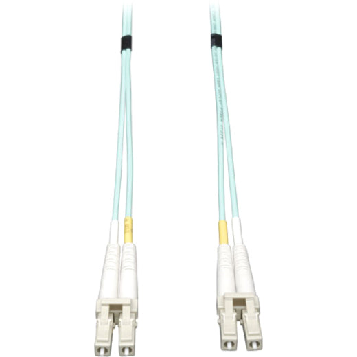 Tripp Lite N820-25M Aqua Duplex Fiber Patch Cable, 82 ft, 10gb Ethernet Speed to 300 Meters