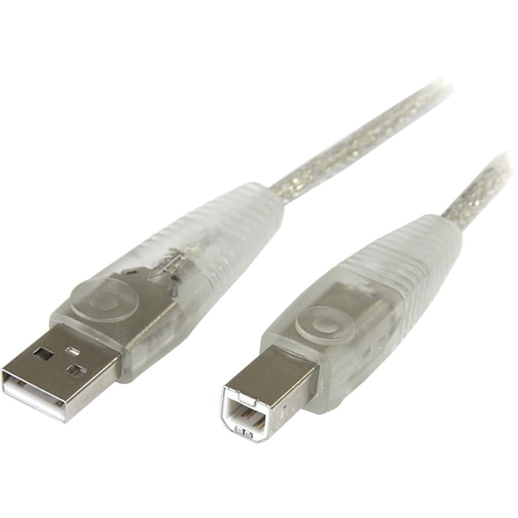 StarTech.com USB2HAB6T Transparent USB 2.0 Cable, 6 ft, Lifetime Warranty, Hot Pluggable