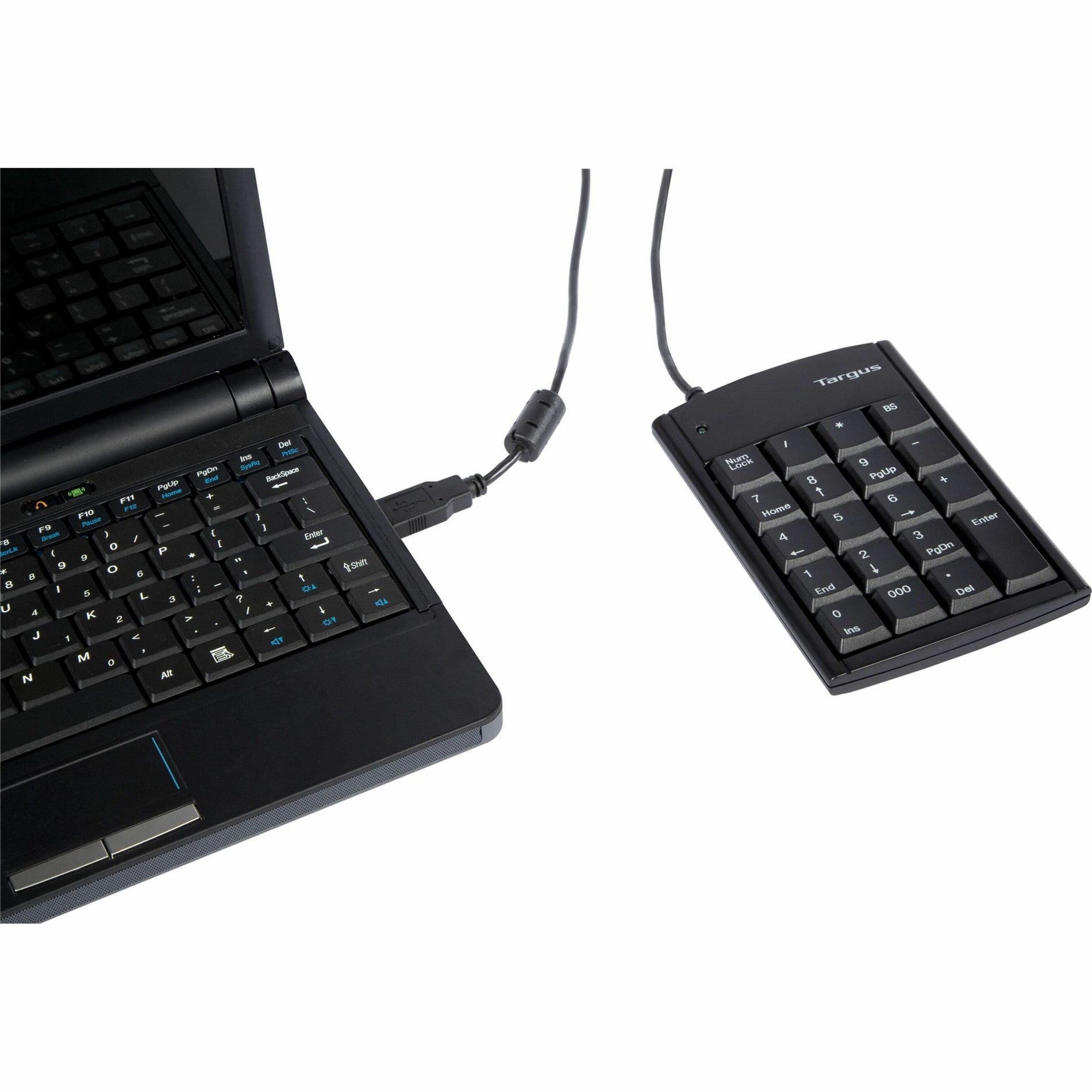 Targus PAUK10U Ultra Mini USB Keypad - USB - 19 Keys - Black, Convenient Data Input for Spreadsheet and Financial Applications