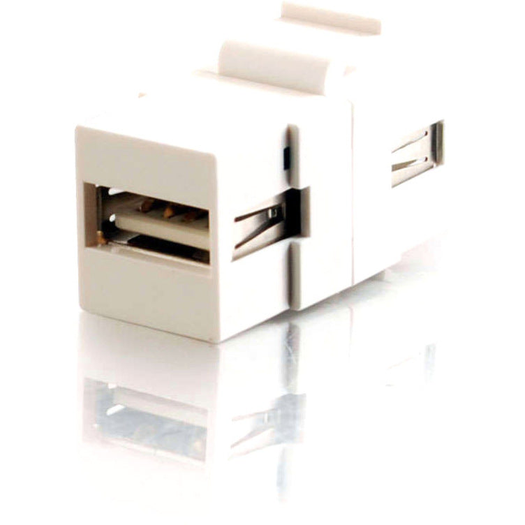 C2G Snap-In USB A/A Female Keystone Insert Module - White (28748)