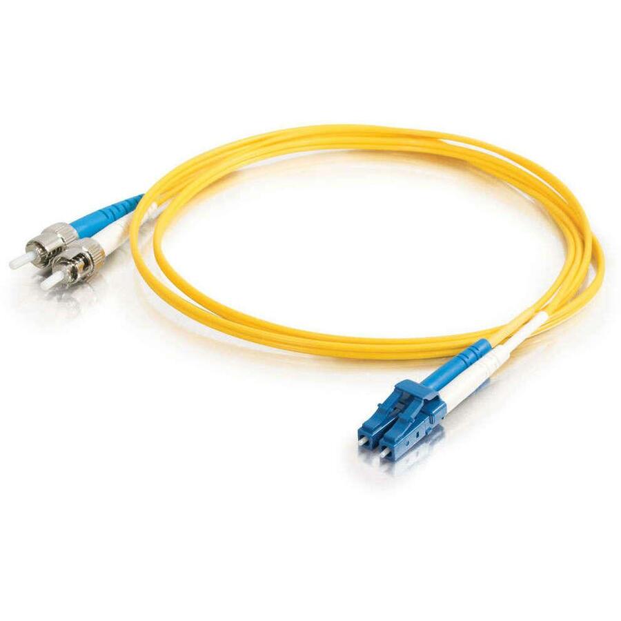 C2G 37485 Fiber Optic Duplex Patch Cable, 65.62 ft, Single-mode, Yellow