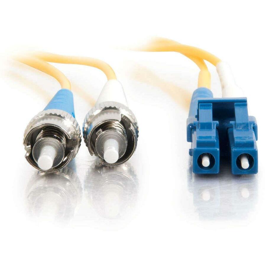 C2G 37485 Fiber Optic Duplex Patch Cable, 65.62 ft, Single-mode, Yellow