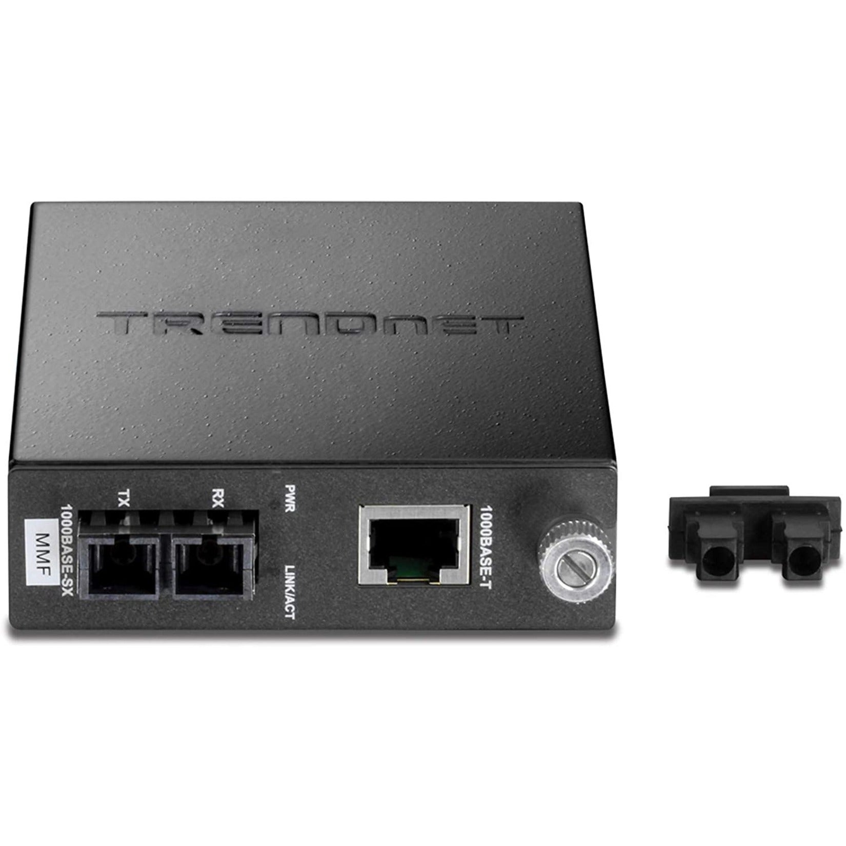 TRENDnet TFC-1000MSC 1000Base-T to 1000Base-SX SC-type Fiber Converter, Multi-Mode Fiber with SC Connector