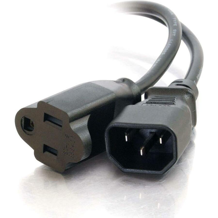 C2G 2ft 16 AWG Monitor Power Adapter Cord (IEC320C14 to NEMA 5-15R) (29935)
