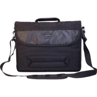 Mobile Edge MECME1 The ECO Messenger - Black, Eco-Friendly Canvas Messenger Bag, 17.3" Screen Size Supported