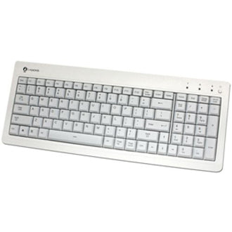 i-rocks KR-6820E-WH Compact USB Keyboard, Slim Low-profile Keys, Integrated Backlighting