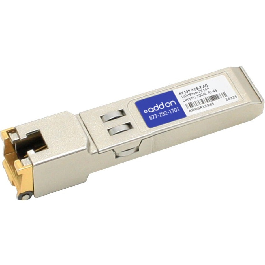 AddOn SFP-TX JUNIPER EX-SFP-1GE-T-AO Gigabit Ethernet SFP Module, 1000Base-T, RJ-45