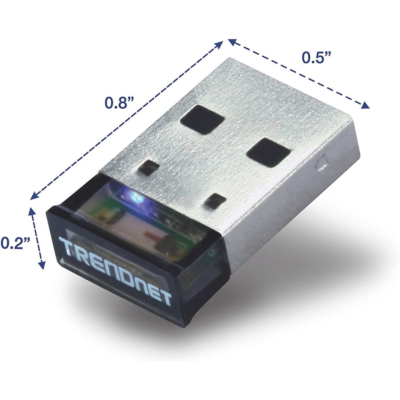 TRENDnet TBW-106UB Micro Bluetooth USB Adapter, Long Range up to 100 Meters, Compatible with Windows and Stereo Headsets