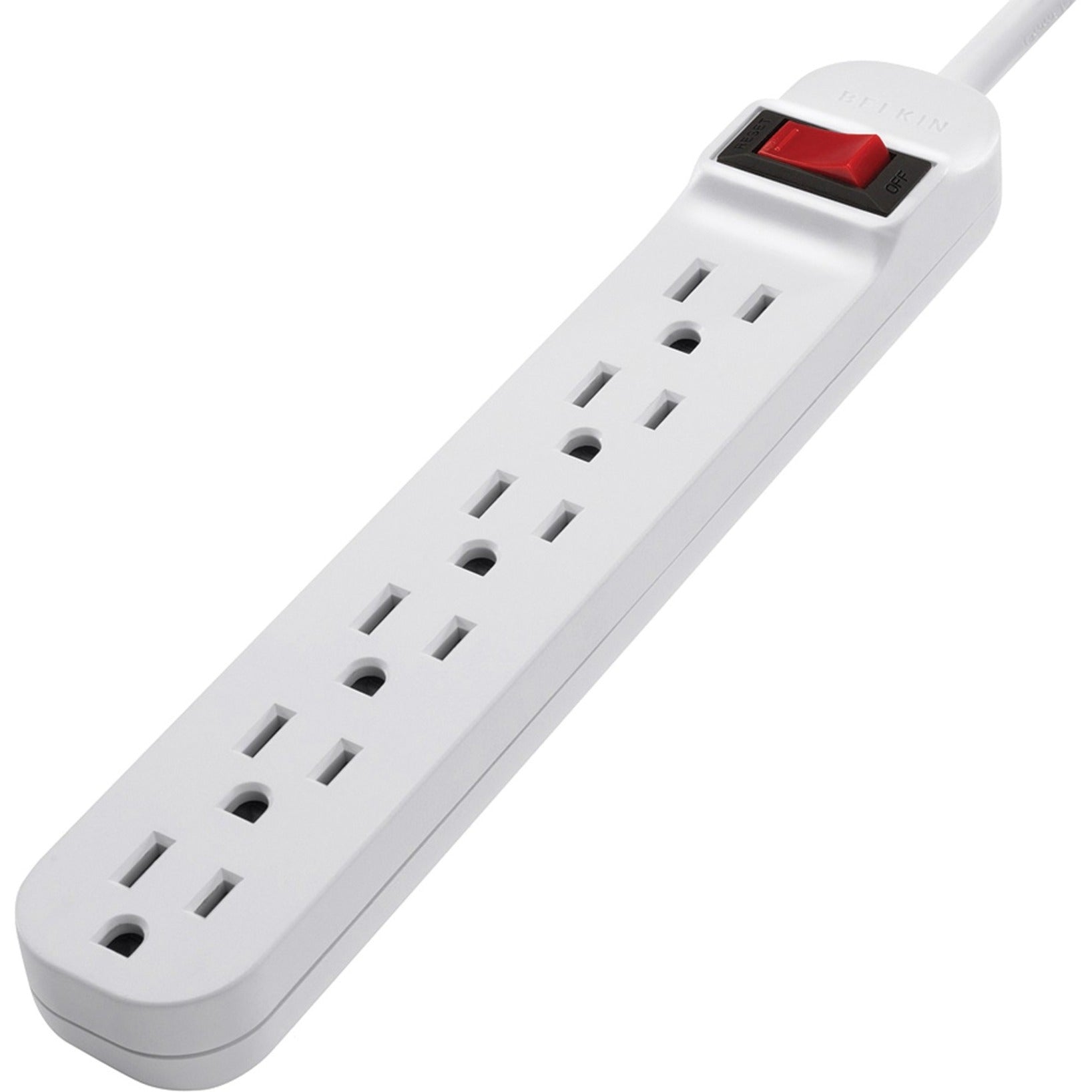 Belkin F9P609-03 6-Outlets Power Strip, 3 ft Cord, White