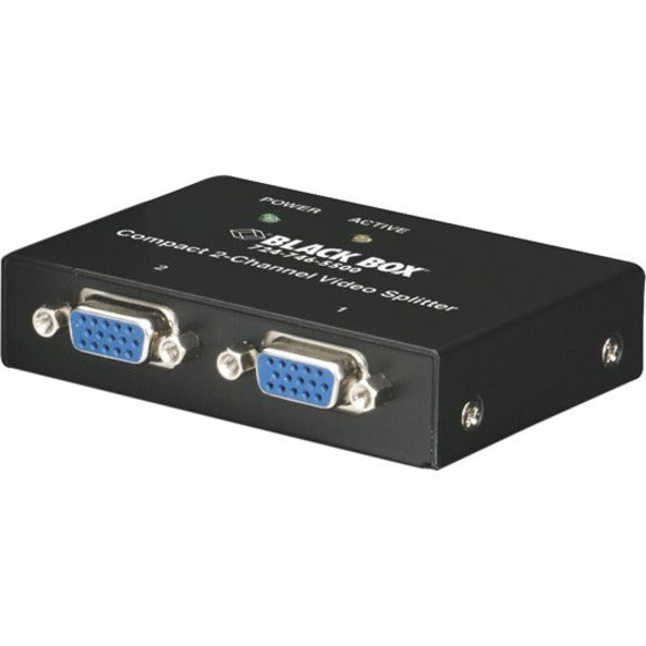 Black Box AC1056A-2 Video Splitter - 1920 x 1440, 1 x 2, 350 MHz Bandwidth, 3 Year Warranty