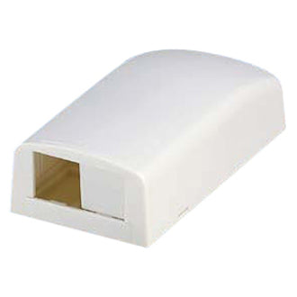 Panduit CBX2IW-AY Mini-Com 2 Socket Surface Mounting Box, Off White, Built-in Removable Blank