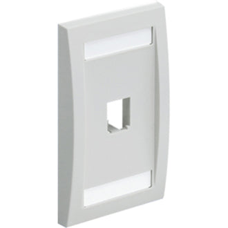 Panduit CFPE1IWY 1-Socket Faceplate, Off White, Accept Mini-Com Modules for STP and UTP, fiber optic, and audio/video