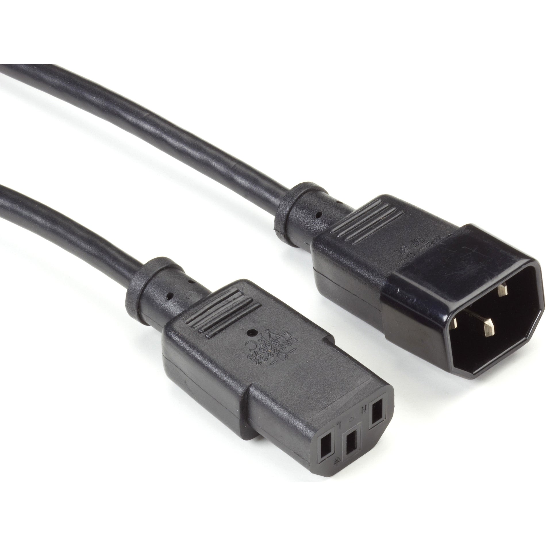 Black Box EPXR14 IEC 320 C13 Socket to IEC 320 C14 Plug Molded Extension Power Cord, 6-ft. (1.8-m), 10A, 120V AC
