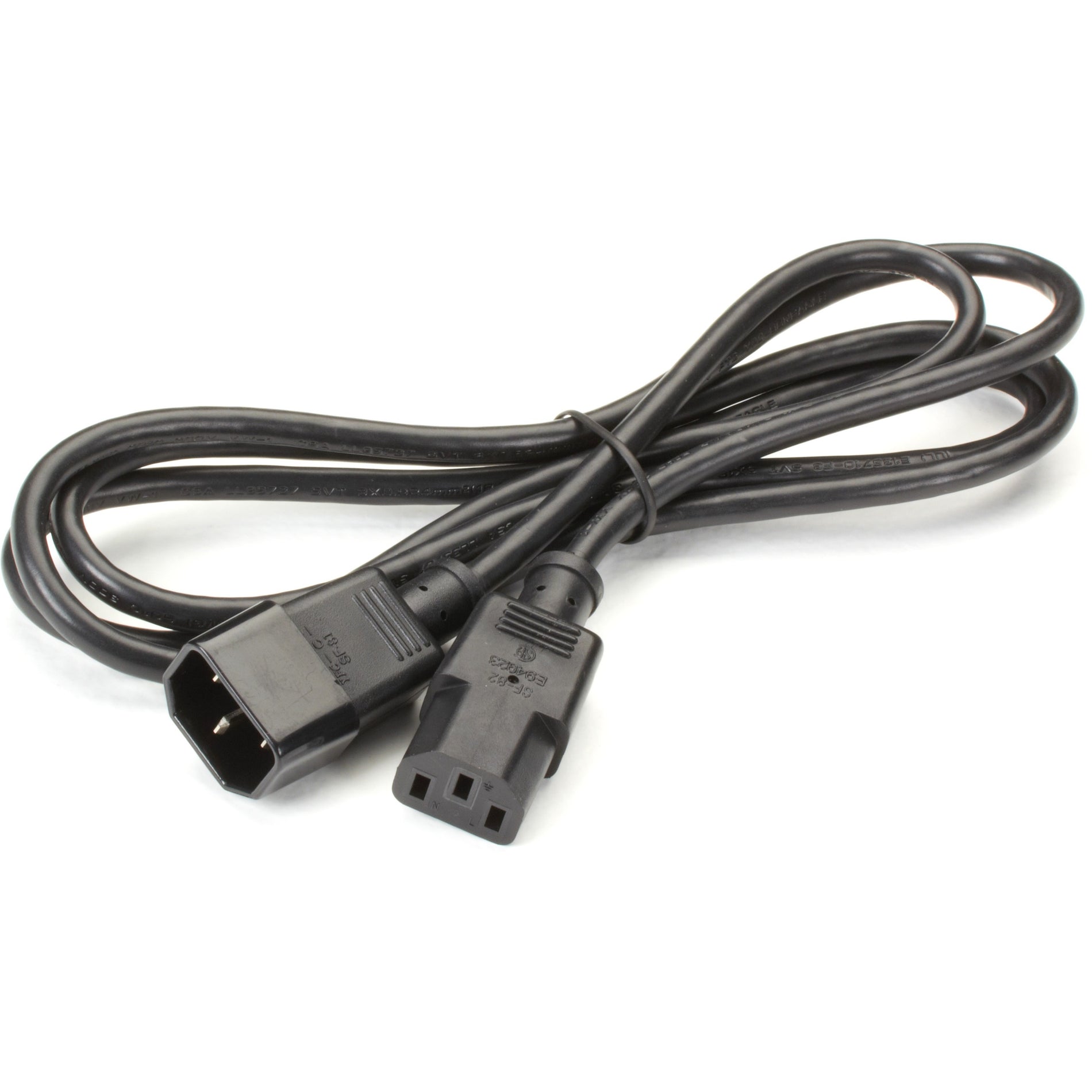 Black Box EPXR14 IEC 320 C13 Socket to IEC 320 C14 Plug Molded Extension Power Cord, 6-ft. (1.8-m), 10A, 120V AC