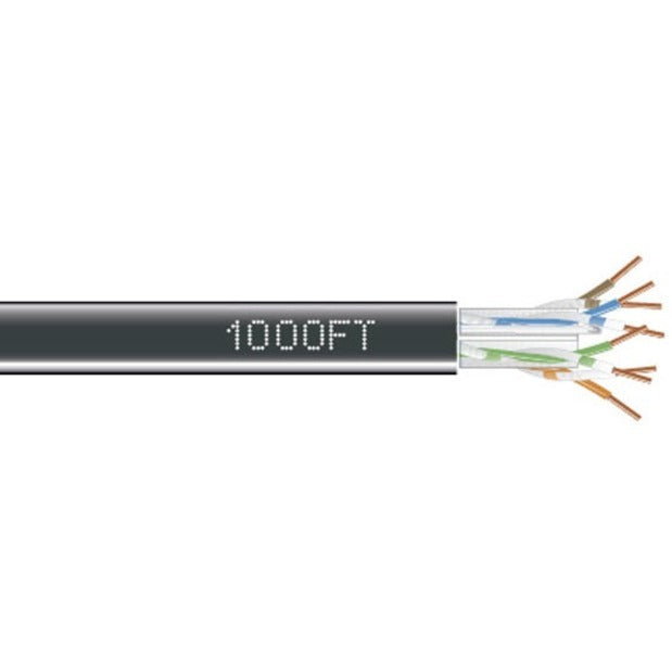 Black Box EYN880A-PB-1000 GigaTrue 550 CAT6 1000 ft Bulk Cable, Flame Retardant, 1 Gbit/s Data Transfer Rate