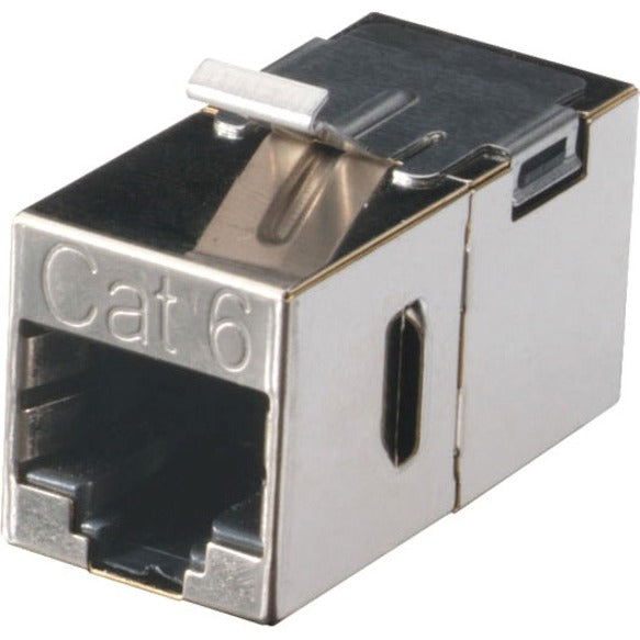 Black Box FM693 Cat.6 Shielded Straight-Pin Keystone Coupler Silver, RJ-45 Network Adapter