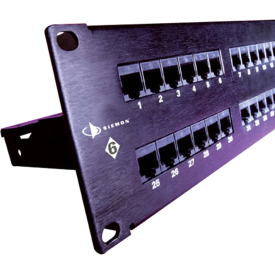 Siemon HD6-48 HD 48 Port Cat6 Network Patch Panel, Rack-mountable