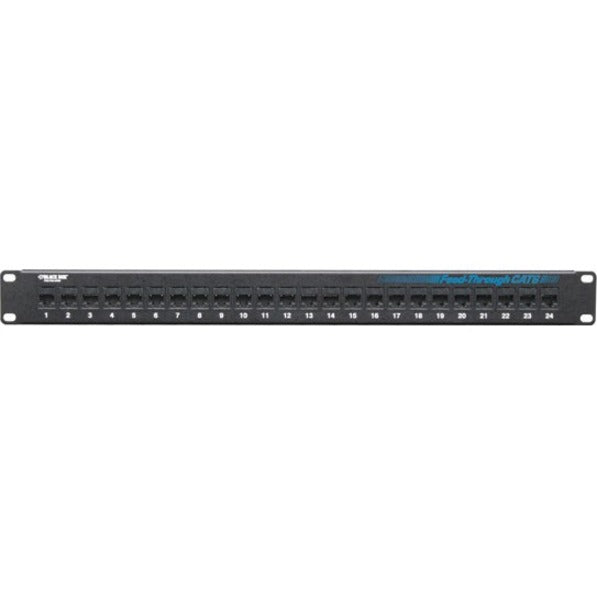 Black Box JPM818A CAT6 Patch Panel - Feed-Through, 1U, Unshielded, 24-Port, TAA Compliant