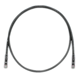 Panduit UTPSP7BLY Cat.6 UTP Patch Cable, 7 ft, Copper Conductor, Clear Boot, Black