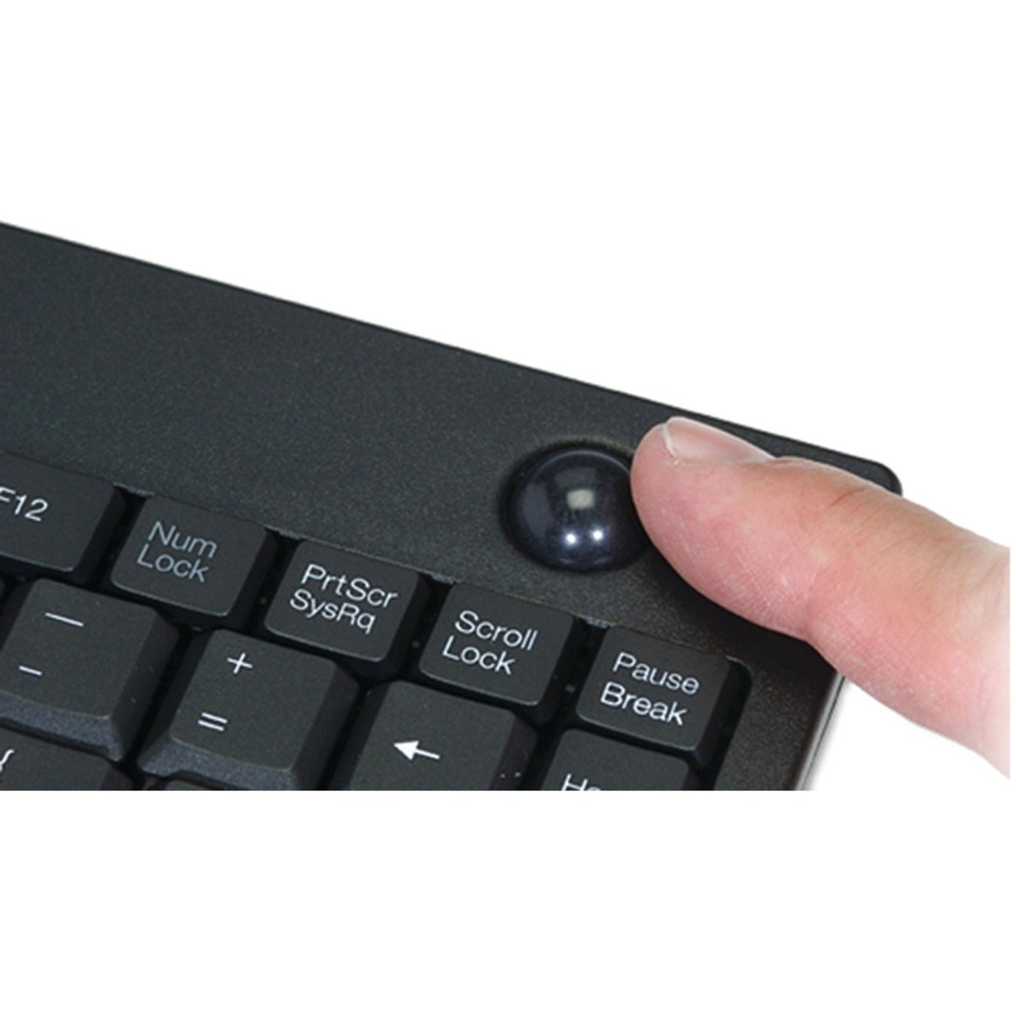 Adesso WKB-3100UB Wireless Mini Trackball Keyboard, USB, 87 Keys