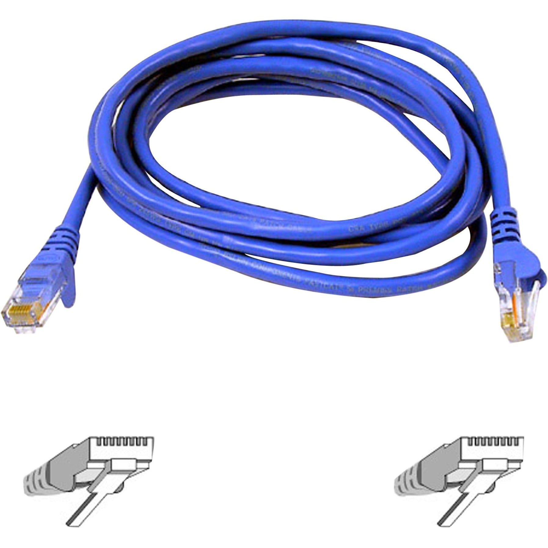 Belkin A3L980-20-BLU Cat.6 UTP Patch Network Cable, 20 ft, Stranded, Copper, Gold Plated