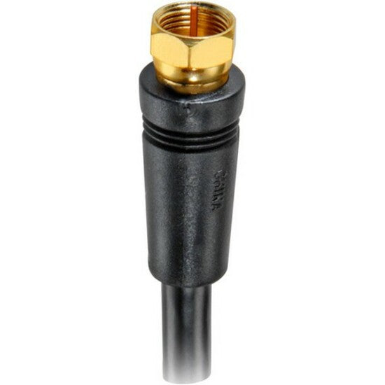 VOXX Electronics VH612 Basic Coaxial Cable, 12 ft, Copper Conductor, Gold Plated Connectors, Black