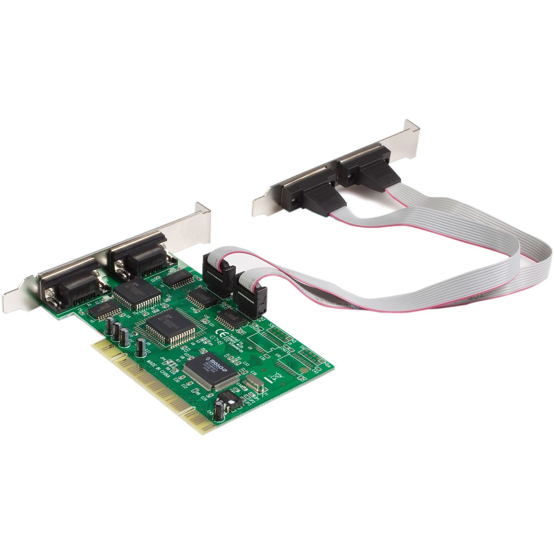 StarTech.com PCI4S550N 4 Port PCI RS232 Serial Adapter Card with 16550 UART, Plug and Play, Windows & Linux Compatible