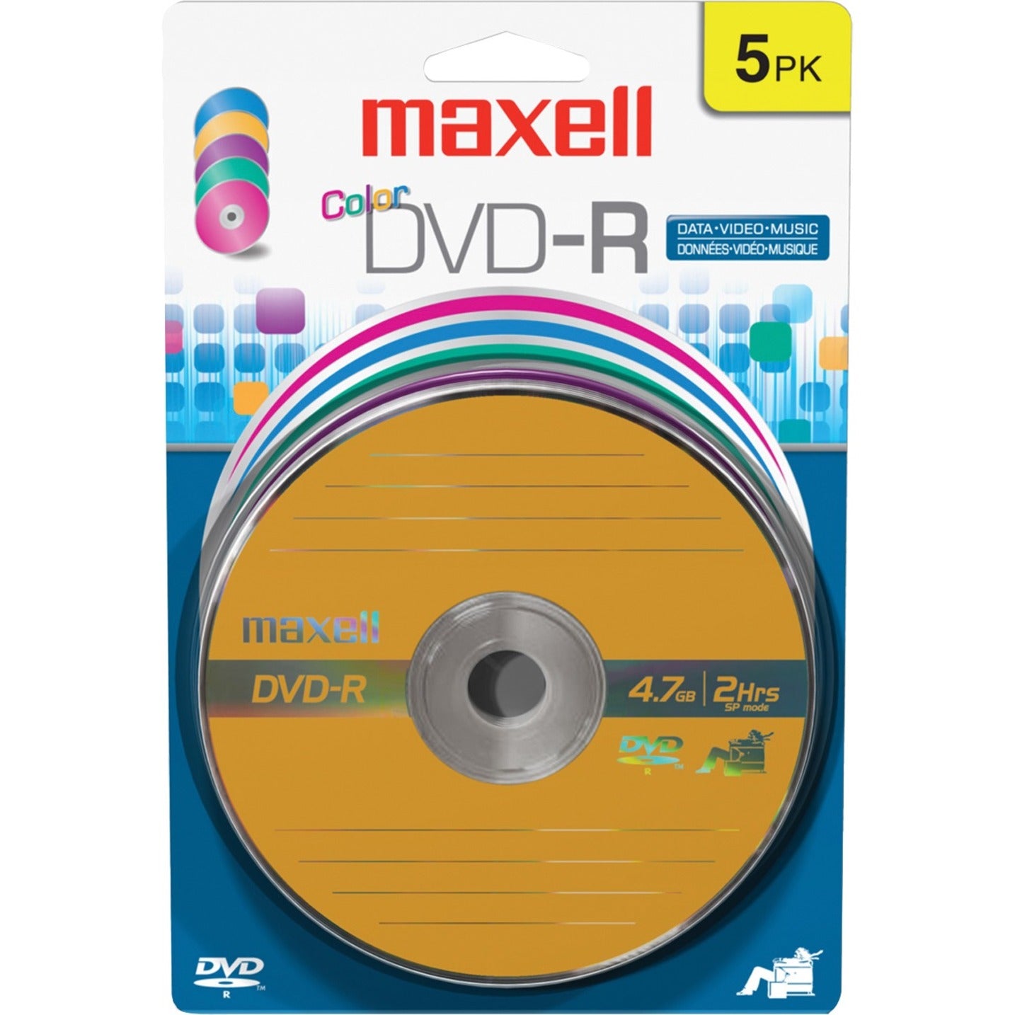 Maxell 638033 16x DVD-R Media, 4.70 GB Storage Capacity, 2 Hour Recording Time