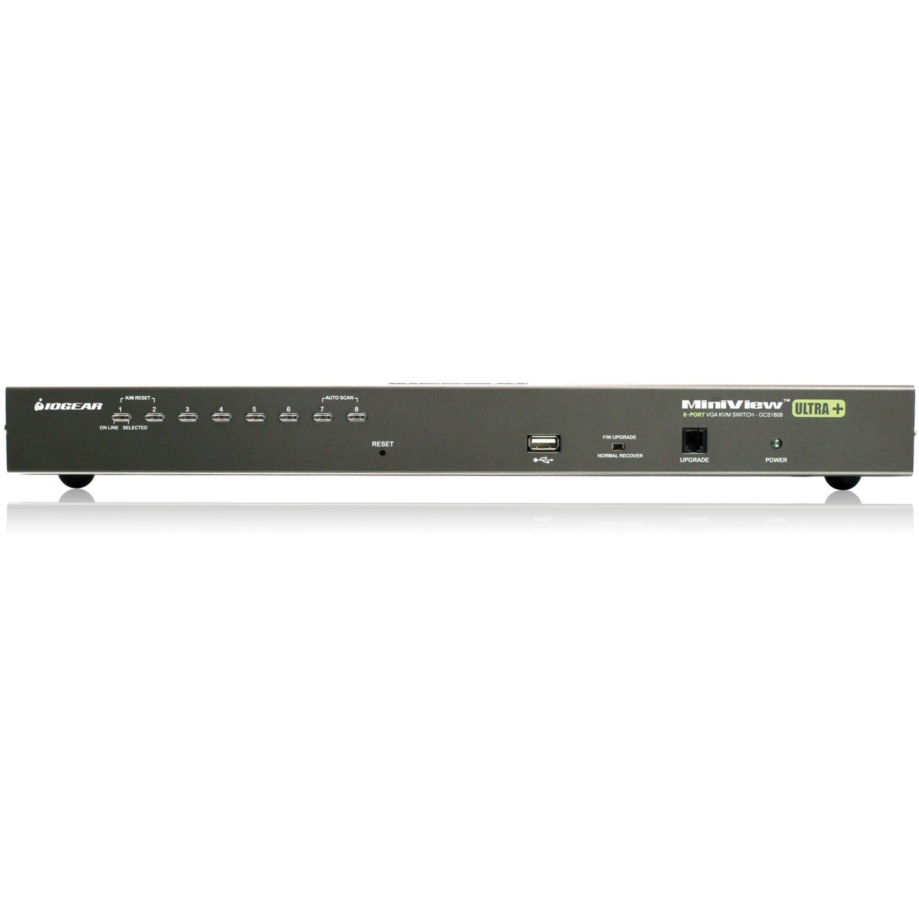 IOGEAR GCS1808 Combo KVM Switch, 8-Port Rack-Mountable KVM Switchbox